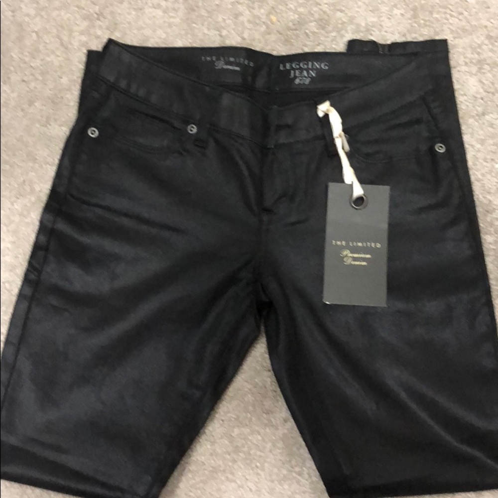 Black coated denim